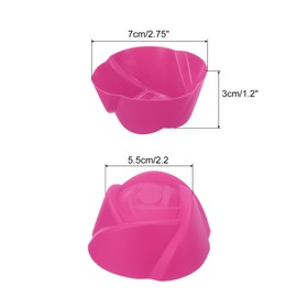 uxcell 18pcs Silicone Cupcake Liners, 2.75 Inch Reusable Baking Cups Nonstick Muffins Mold for Birthday Wedding Party, Rose Red Flower