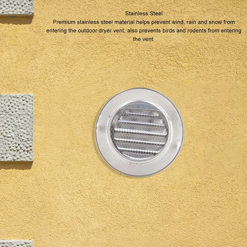 Stainless Steel Air Vent Cap Louvered Vent Cover Round Air