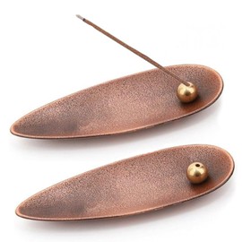 WERIGONI Pack of 2 Metal Copper Incense Sticks Holder, Suitable for Incense Holder, Incense Holder, Suitable for Yoga, Meditation and Home Decoration
