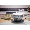 Boston Warehouse 35627 - Taza y platillo, metal galvanizado