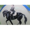 H002 Hand-made Christmas Ornament horse - black piaffe dressage