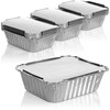 com-four® 24 x Aluminium Bowls - Casserole Dish with Lid