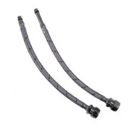 Flexible Tap Tail Connectors, M10 x 15mm x 300mm, WRAS Approved Bathroom tap Sink tap, 1 Pair