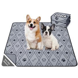 LOOBANI Washable Pee Pads for Dogs: 2 Pack 36"x36" Washable Puppy Pads, Reusable Pee Pads Waterproof & Leakproof Non-Slip Whelping Pee Pads & Potty Training Pad for Floor, Dog Playpen,Crate, Grey