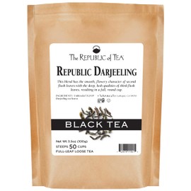 The Republic of Tea Black Full-Leaf Loose Tea (Republic Darjeeling Black, 3.5 oz Refill Bag)