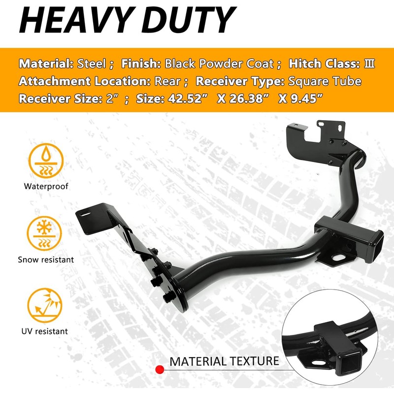 KUAFU Class 3 Trailer Tow Hitch Replace for 13650 Compatible