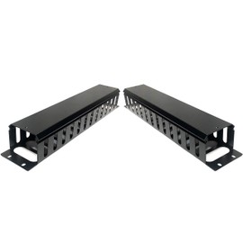 AEONS 2U Cable Management Horizontal Cable Manager Rack Mount Server Cabinet Manager Plus Cover 2-Pack