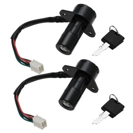 ECSiNG Set of 2 Motorcycle Ignition Switch with 6 Wires Safety Ignition Switch for Motorcycles with Keys Compatible with Suzuki GS125
