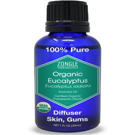 Organic, Eucalyptus Essential Oil – 100% Pure, Eucalyptus Oil, Radiata, by Zongle Therapeutics, 1 OZ