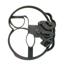 AJT NUMBER 6 WITH WORD ON SIDE DETAILED COOKIE CUTTER MADE IN USA PR5046