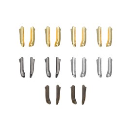 sourcing map Double Open Zipper Repair Latch Kits, #3 Insert Pins for Jacket Coat Two-Way Separating Zippers (5Colors, 10 Pairs)