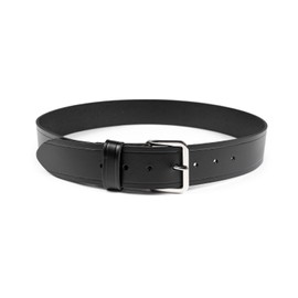 First Class Police, Sheriff, and Security 1.5" & 1.75" Plain and Basketweave Uniform Work Duty Genuine Leather Belt (34, Plain 1.75" Nickel Buckle)