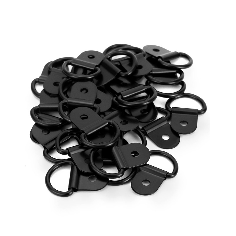 QWORK 30 Pcs D-Ring Tie Down Ring Lashing Ring with