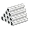 PATIKIL M8 Thread Carbon Steel Lamp Pipe 10 Sets 30mm/1.18"