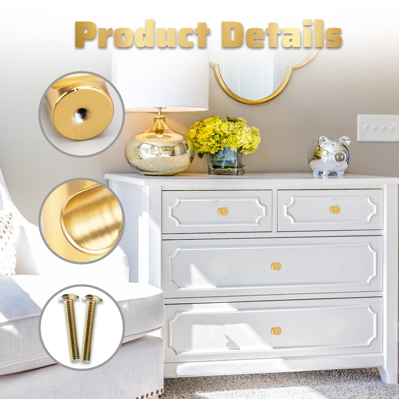 14 Pack Cabinet Knobs, 0.7in Diameter Round Matte Drawer Dresser