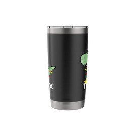 Tree Rex Funny Dinosaur Christmas Men Boys Girls Kids Xmas Stainless Steel Insulated Tumbler