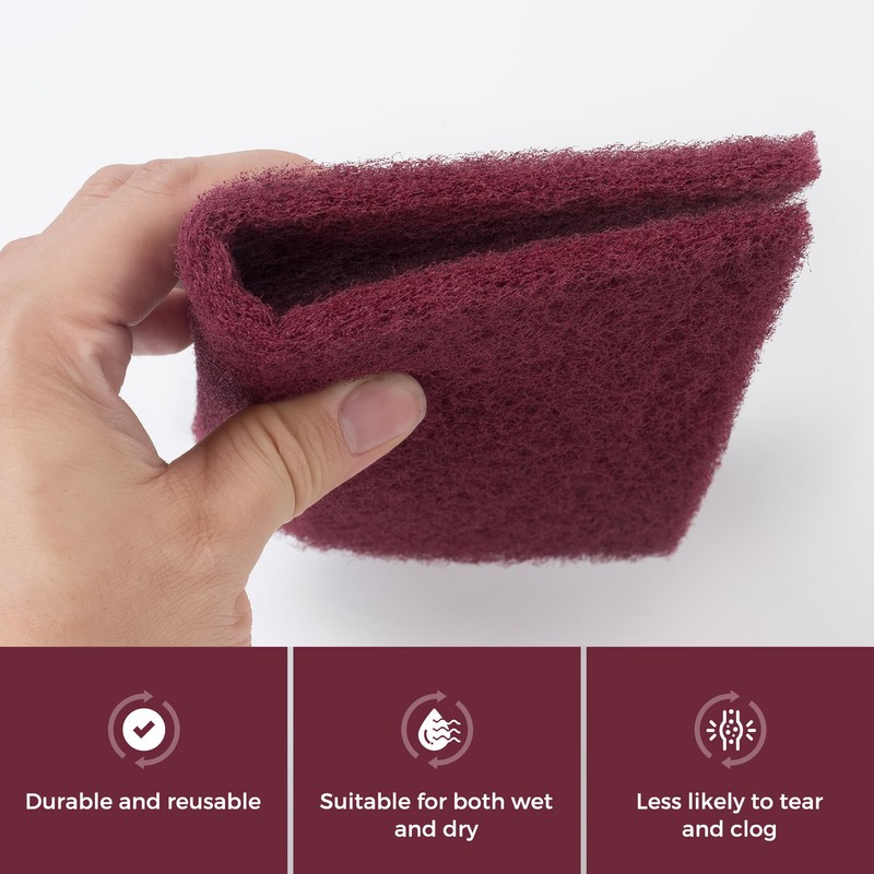 Shawya Maroon Scuff Pad 10 PCS 6" X 9" 320