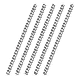sourcing map 5Pcs 304 Stainless Steel Round Rod 5/16" Diameter 10" Length Solid Rod Shaft Lathe Bar Stock for DIY Model Industry Metal Working Making