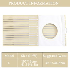 YOLUFER Ostomy Belt Ostomy Hernia Support Belt Abdominal Binder Band for Men and Women (Large)