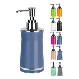 Spirella Sydney Soap Dispenser with Stainless Steel Pump, Liquid Soap Dispenser, Acrylic, 200 ml, Long-Lasting and Robust, Denim Blue