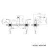 Dyconn Faucet WS3H39A-BLK Rosemary Double-Handle 3 Hole Widespread Bathroom Faucet,