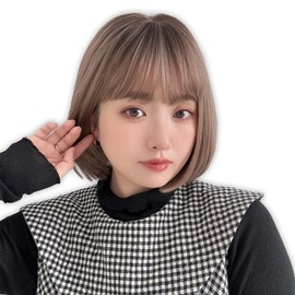 Bright Lara hf1782-RC-M Women's Bare Wig, Short Bob, Medical Wig, Full Wig, Bamboo Wig,