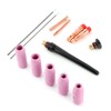 13Pcs/Set Welding Nozzle TIG Gas Lens Ceramic Contact Tip with