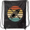 inktastic Kayaking Retro Kayak Boating Drawstring Bag Black 3699f