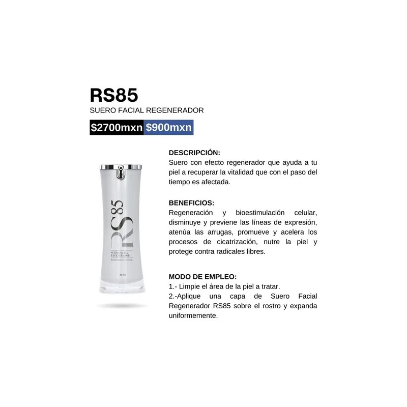Rs85 Regenerador Facial Livecells