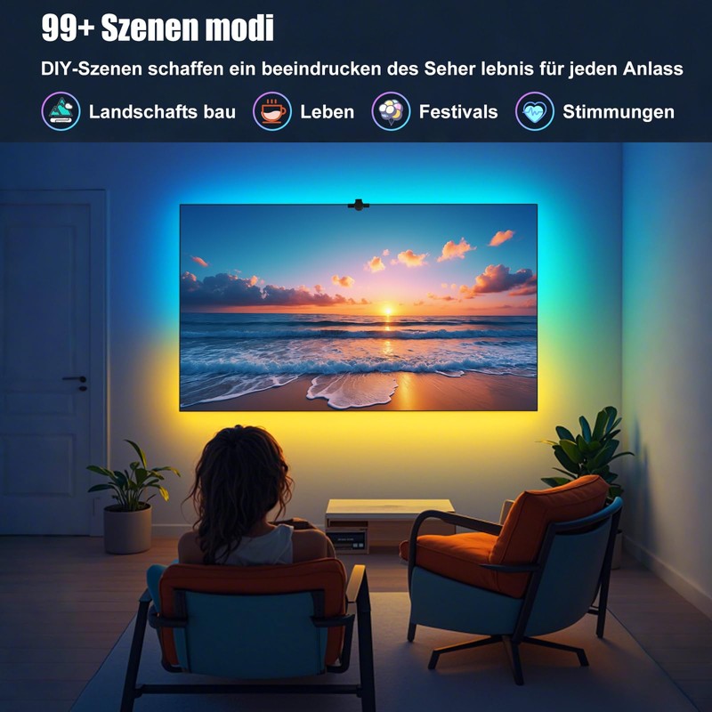 TV LED Strip, [AR Colour Sync] 4 m 120 LEDs
