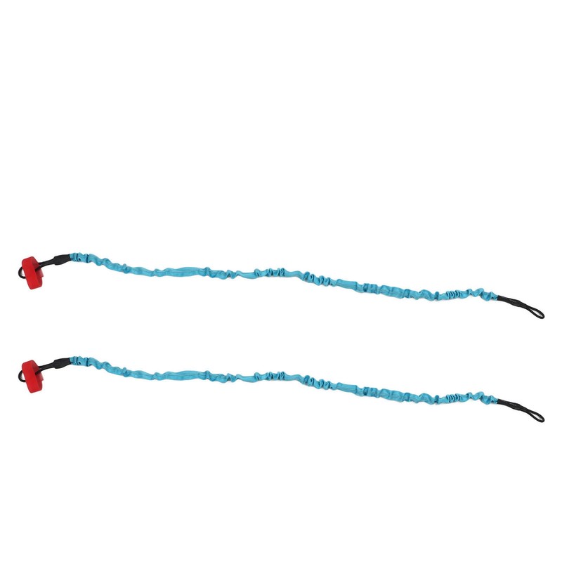 2Pcs Kayak Paddle Leash Nylon Rubber Corrosion Resistant Stretchable Anti