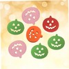 SEWACC DIY Wooden Buttons Set 100 Pcs Pumpkin Shape Colorful