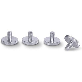 PrecisionGeek - KNURLED THUMB SCREWS ALUMINIUM M6 x 10mm (20mm dia) HAND GRIP BOLTS (Set of 4)