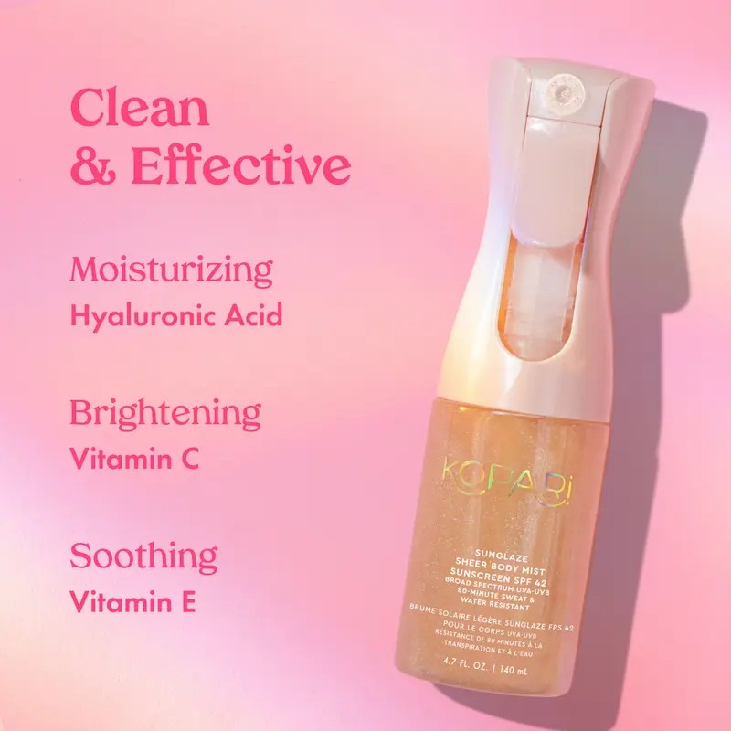 Kopari Beauty Sunglaze Sheer Body Mist Sunscreen SPF 42 –
