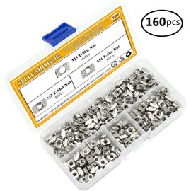 Sutemribor 160 Pieces 2020 Series T Nuts, M3 M4 M5 T Slot Nut Hammer Head Fastener Nut for Aluminum Profile
