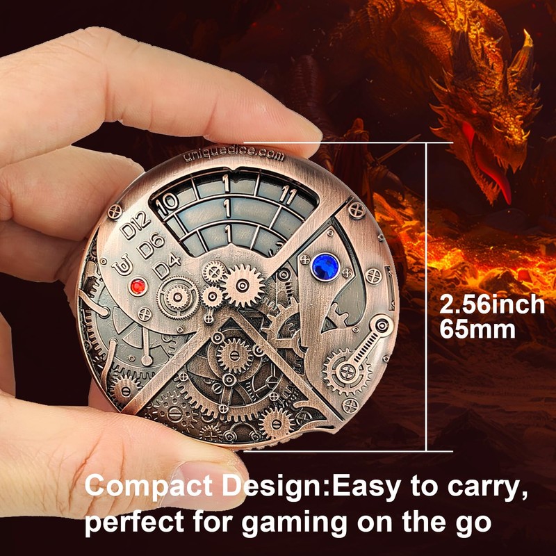 Unique Dice Roulette Dice 7-in-1 Turntable Dice DND Spinner Metal