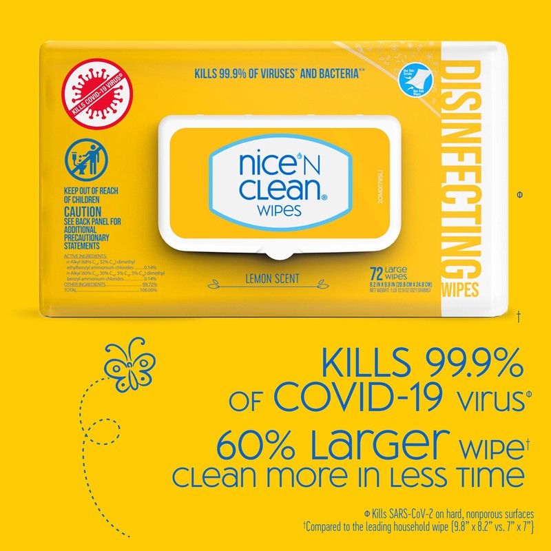 Nice 'N Clean Disinfecting Surface Wipes 304ct | Cleans &