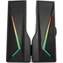 SIMPLETEK 2 Speakers 6 W Gaming Mini Audio System Soundbar for PC Bluetooth RGB Speaker