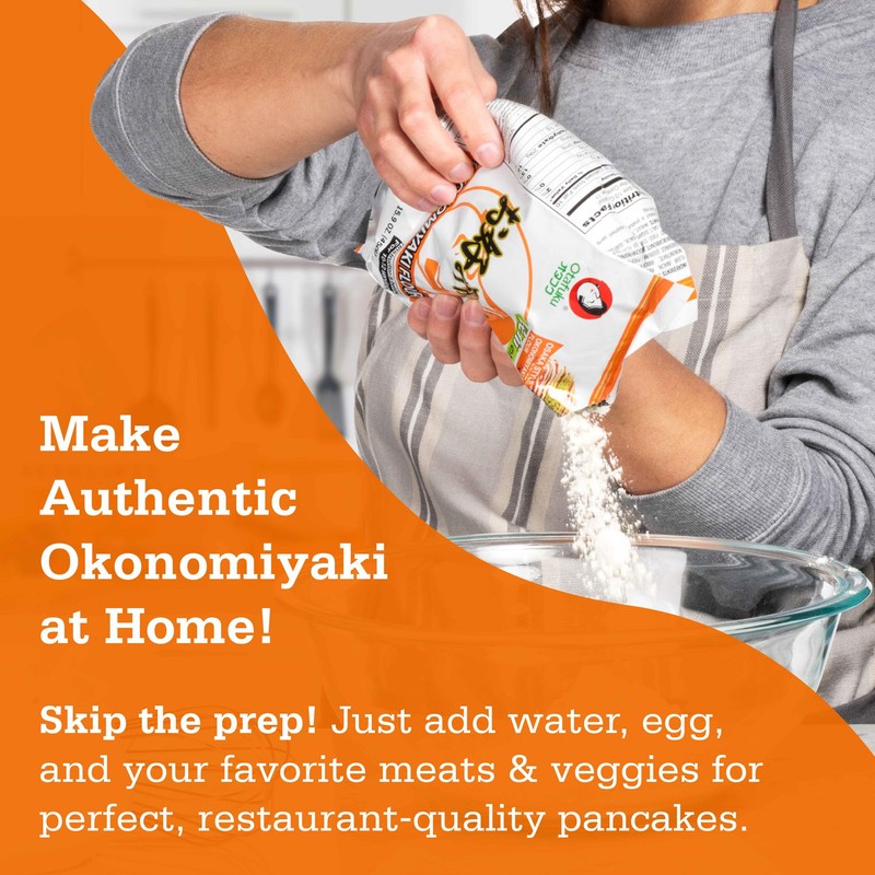 Otafuku Okonomiyaki Flour for Japanese Okonomiyaki Pancakes, 12 Servings, 15.9