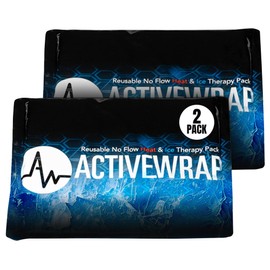 Activewrap Reusable Ice Packs for Injuries - Hot and Cold Gel Compress for Injury Recovery and Pain Relief, Soft, Flexible, Leakproof Pad for Back, Knee, Hip, & Shoulder - Small (4.5X 6.5 inches)