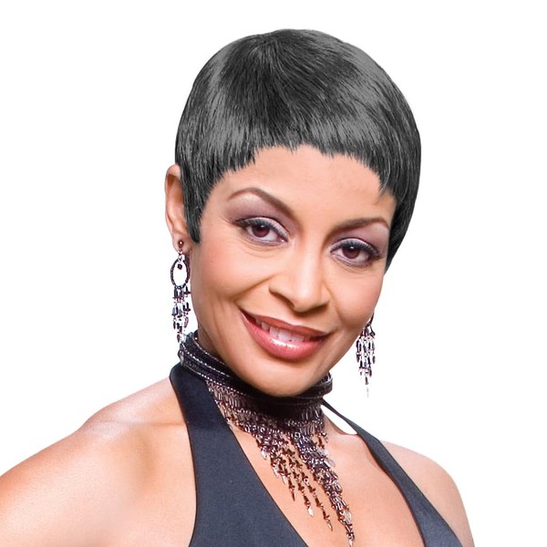 Mary Wig Color 1B - Foxy Silver Wigs Short Cropped