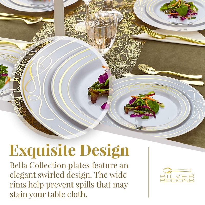 Silver Spoons Fancy Side Plates | 20 pc | Heavy