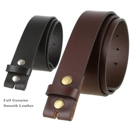 BS1050-32MM One Piece Full Genuine Leather Belt Strap - 1-1/4" (32MM) Wide (Brown, 36)