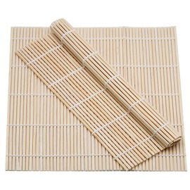 Hordion 12 Pcs Bamboo Sushi Rolling Mat, 9.5" x 9.5" Non Stick Sushi Making Mat Sushi Roller for Home Party Kitchen