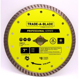 TRADE-A-BLADE (J) NORSKE - Trade-A-Blade 7 in. D X 5/8 in. Diamond Turbo Rim Blade #TDBP212