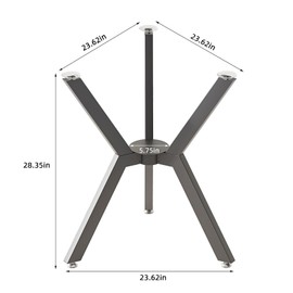 HEONITURE Metal Table Legs 28 Inch, Heavy Duty Dining Table Base