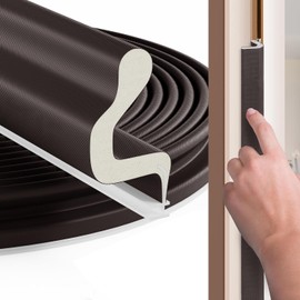 Seal Door Brown Door Frame Seal 6 m Room Door Seal Door Seals for Large Gaps for Moisture-Proof, Sound Insulation and Collision Avoidance (Brown, 6 M)