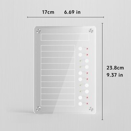 NiHome Acrylic Magnetic to Do List Planning Board with Sliders & Desktop Stand, Chore Chart for Kids & Adults, Checklist Routine Chart Task Board for Fridge & Desk, for Magnetic Metal Surfaces Only