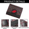 YOSRTER Soft Microfiber Leather Seat Belt Pad with Red Trim