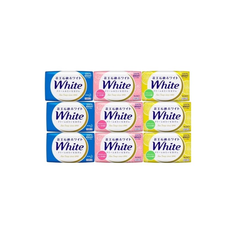 Kao White Solid Soap, Bath Size, 4.6 oz (130 g),